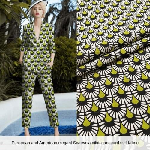 Fan flower yarn-dyed jacquard suiting fabric, sewing fabric factory shop is not out of stock