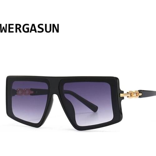 WERGASUN Brand Vintage Sunglasses Women Luxury Designer Retro Sunglasses Gradient Sun Glasses uv400