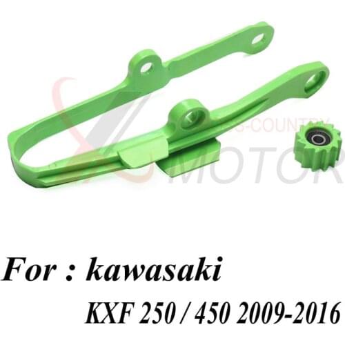 Motorcycle Green Chain Slider Guide Swingarm Roller For KAWASAKI KXF250 KXF450 KX250F KX450F KXF 250 450 2008-2019 KX 250F 450F