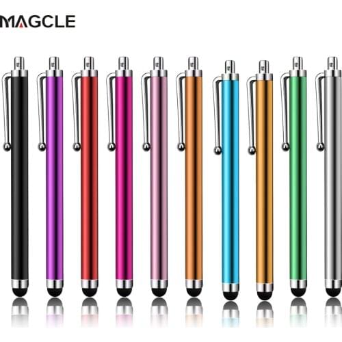 10Pcs/Set Capacitive Pen Colorful Metal Touch Screen Stylus Pens for Iphone XR XS MAX Samsung Smart Phone Tablet Drop Shipping