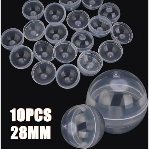 10pcs/set 28mm Diameter Capsules Transparent PP Vending Machine Empty Round Capsules Transparent Toy Capsules