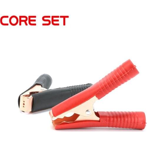 2pcs/lot Car Alligator Clips Battery Clamps Copper Crocodile Clip 100A Red+Black Test Clip High Current Clip