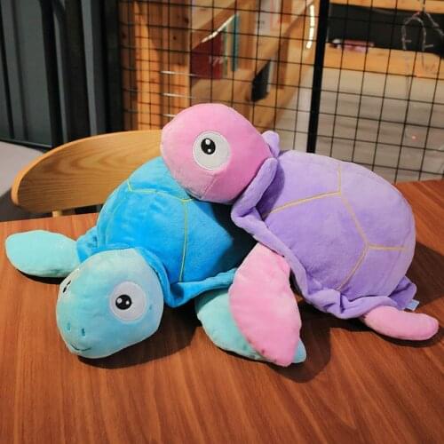 40cm Cartoon Colorful Sea Turtle Toys Lovely Animal Pillow Stuffed Soft Kawaii Dolls Sofa Cushion Cute Birthday Gift Girls