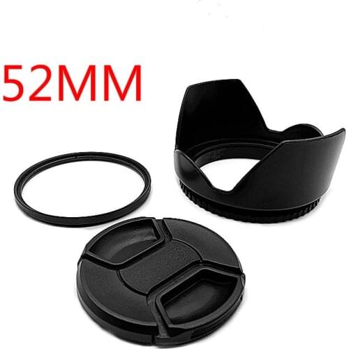 52mm Lens Hood Cap UV Filter for Panasonic DMC FZ100 FZ40 FZ45 G2 G10