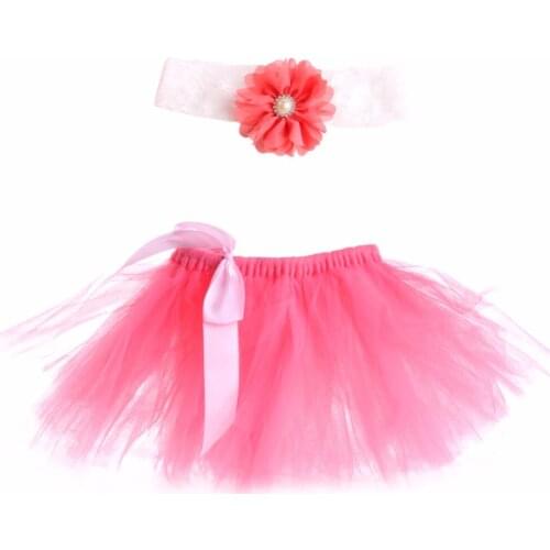 Lovely Baby Newborn Ball Gown Toddler Hairband Girls Tutu Skirt Photo Prop Costume Outfit