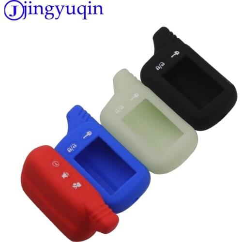 Jingyuqin 10p TZ9030 TZ9010 SL-950 S-700 Silicone Case KeyChain For Russian 2-way Alarm System Alarm Key Fob For Tomahawk TZ9030