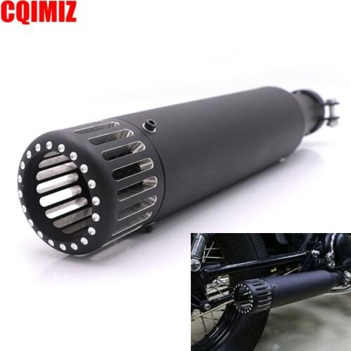 Black Motorcycle Slip-On Exhaust Pipe For Harley Sportster XL883 1200 Honda CG EN125 Custom