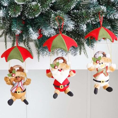 Santa Claus Christmas Decorations Outdoor Parachute Santa Claus Doll Pendant New Year Decor