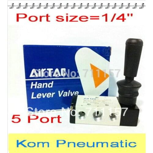 5 Way 1/4" BSP Hand Lever Operated Solenoid Valves Air Valve 4H210-08 Manual Control Pneumatic Valves Air G1/4