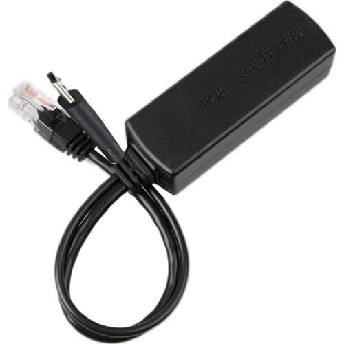 IEEE 802.3af Micro USB Active PoE Splitter Power Over Ethernet 48V To 5V 2.4A for Tablet Dropcam or Raspberry Pi
