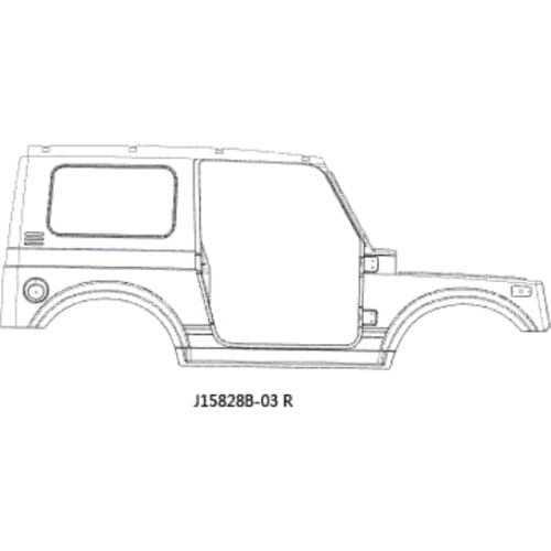 Capo SIXER 1:6 Jimny Samurai J15828B-03 R right L left body shell RC Crawler option upgrade parts
