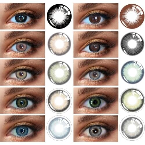 1Order(2pcs) KSSEYE HYPERSIZE Black beautiful Color Contact lenses Soft Contact lens Beautiful Pupil Mix the pupil