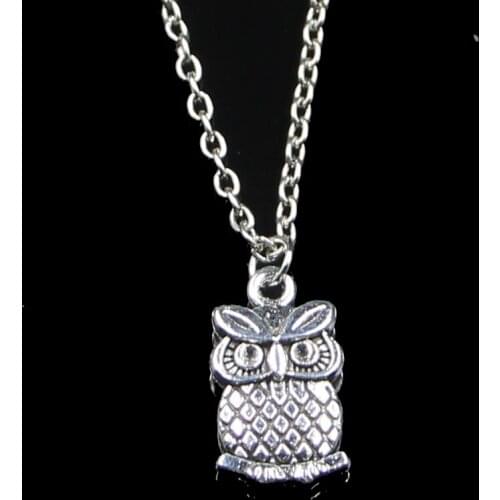 Fashion 20*11mm Big Eyes Owl Pendant Necklace Link Chain For Female Choker Necklace Creative Jewelry party Gift