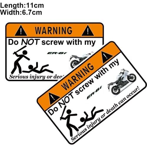 KODASKIN Motorcycle Cheap 2D Creative Warning Sticker Decal for ER 6F H2R ER 8N ZZR EX 6R 636