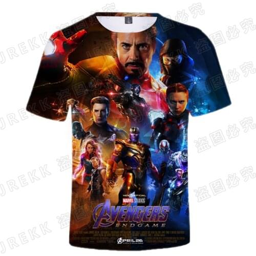 2021 New Fashion Men Women Children Marvel The Avengers T Shirts Summer 3D Printed T-shirt Casual Short Sleeve Tops Cool Tee