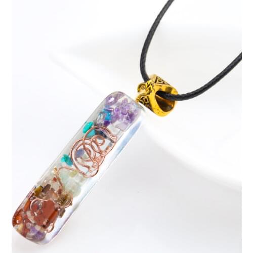 Ogan Chakra Car Pendant Crystal Semi-precious Stone Crushed Stone Meditation Reiki More Healing Home Pendant Decor Necklace Gift