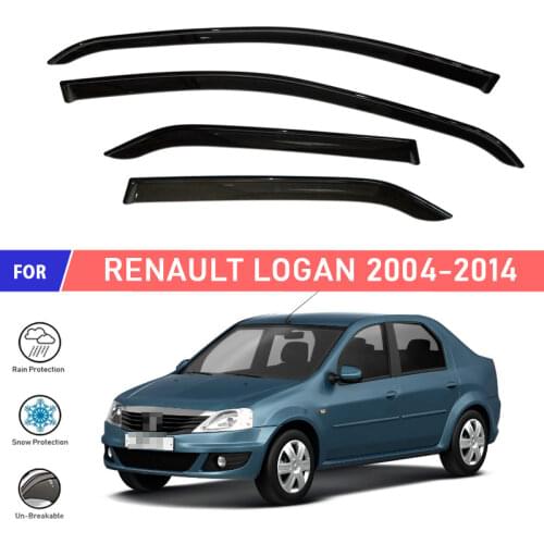 Window deflectors for Renault Logan 2004-2014 car window deflector wind guard vent sun rain visor cover car styling