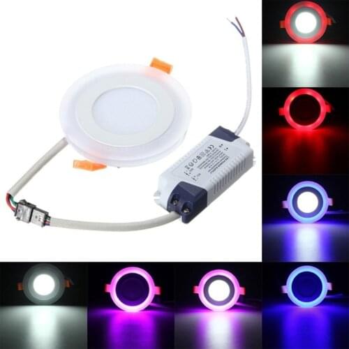 Factory Wholesale White + RGB LED Panel Light and Remote Control 6w-24W Recessed LED Ceiling downlight Acrylic Panel Lamp