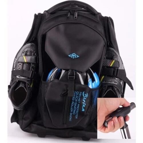 Professional Inline Skates Shoes Container Speed Backpack Sports Bag Handle Roller Wheels Support 4X110mm 3X125mm Trolley Case