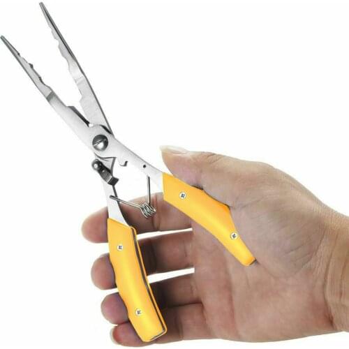 Stainless Steel Fishing Plier Fishing Tackle Lure Cutter Hook Tackle Tool Cutter Hook Remover Line Cutter Grip Split Ring Pliers
