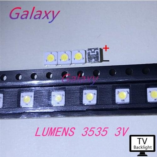 100PCS LUMENS SMD LED 3535 3537 3V 1W Cool white For TV Backlight Lamp beads A127CECEBUP8C-6078 3D