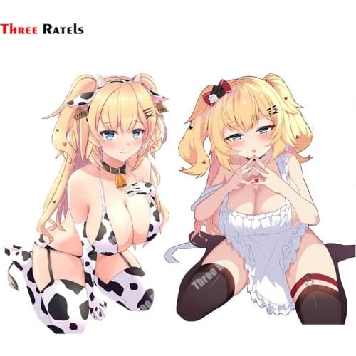 Three Ratels B205 Akai Haato Hololive Sexy Anime Girl Stickers For Bmw E46 Car Accessories Waterproof Auto Decoration Decal