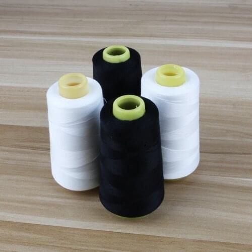 High Quality 3000Yards 402 black and white cotton sewing thread high strength high-speed sewing machine sewing clothing line