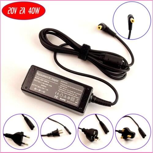 20V 2A 40W Laptop Ac Adapter Charger for MSI Wind U90 U100 U115 U120H U120 U150 U160 U260 U310