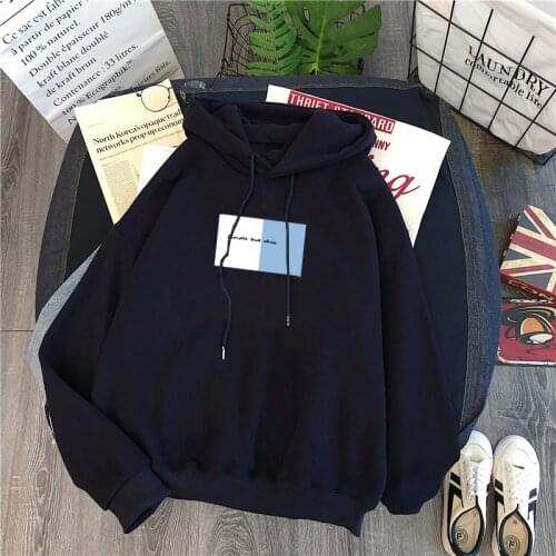 Women hoodies Winter Hoody Sweatshirt Print Letters Harajuku Fleece Lady Pullover Casual Concise Loose Long Sleeves Tops Female