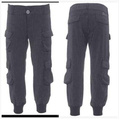 Spanish style womens spring and autumn Multi Pocket Capris