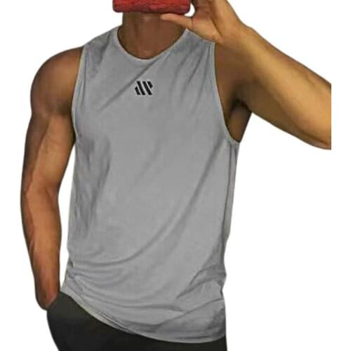 Summer Men Vest Workout Vest Sleeveless Breathable Polyester Sleeveless Men comfortable to wear Vest