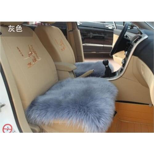 1pcs square sheepskin car seat coshion winter warm fur car Interior accessories plush car seat cover for universal size
