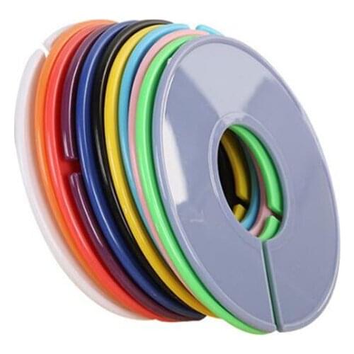 100pcs Plastic Clothing Rack Size Dividers Round Hangers Closet Dividers Garment Tags Size Marking Ring