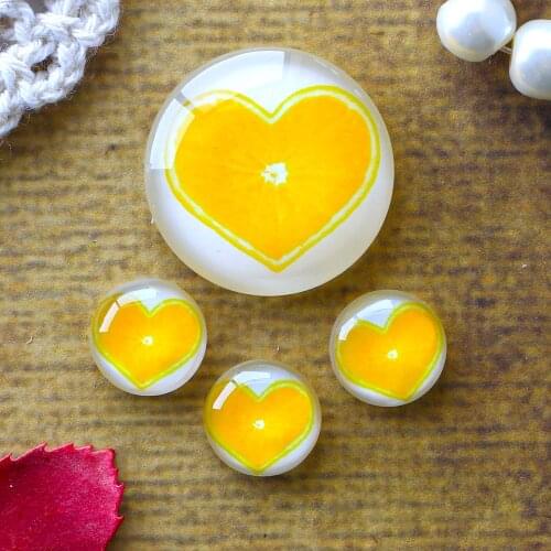 12mm 25mm 14mm 16mm 18mm 20mm Photo Glass Cabochons Round Cameo Set Handmade Settings Stone Heart 08