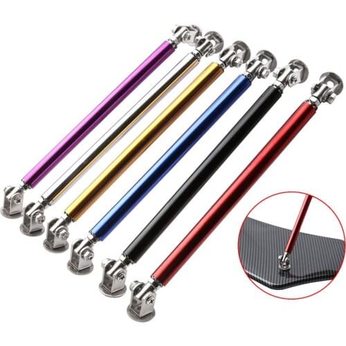 2 Pcs 100mm Universal Car Racing Adjustable Front Rear Bumper Adhensive Lip Splitter Rods Support Bar Kit Nondestructive Insall