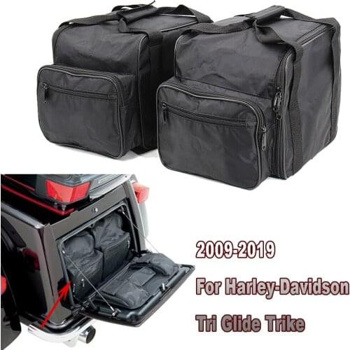 2Pcs Motorcycle Saddlebags Trunk Liner Bag Luggage Bags For Harley-Davidson Tri Glide Trike 2009-2019