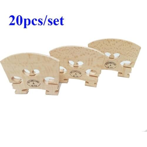 20 pcs 4/4 3/4 1/2 1/4 1/8 1/10 1/16 violin B level Heilongjian Maple horse bridge, bridge code, violin accessories