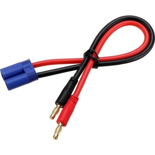 30cm 12AWG EC5 Male Plug to Banana Male Plug Silicone Charging Cable for Battery Charger