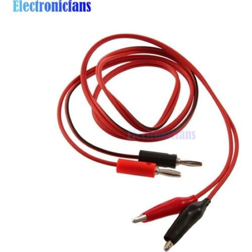 Alligator Test Lead Clip To AV Banana Plug Connector TO Dual Tester Alligator Clip Probe Cable 1M