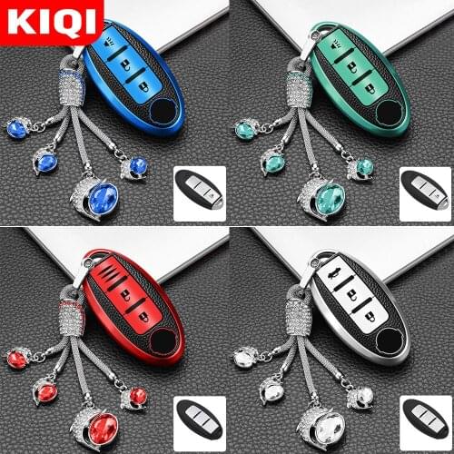 Car 3Button Key Cover Case Keychain for Infiniti Nissan Juke Leaf Micra K12 Note Patrol Qashqai J11J10 Tiida Versa X-trail T32