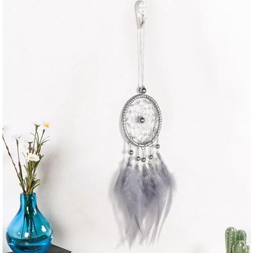 Car Mini Dream Catcher Accessory Interior For Girls Feather Mirror Hanging Pendant In Auto Ethnic Home Decor Lucky Car Ornament