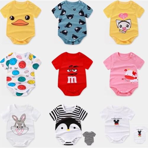 Brand Summer Clothes Baby Rompers Newborn Infant Gift Clothes Suit Toddler Girl Boy Onesie Clothing Cotton Kids Babys Rompers