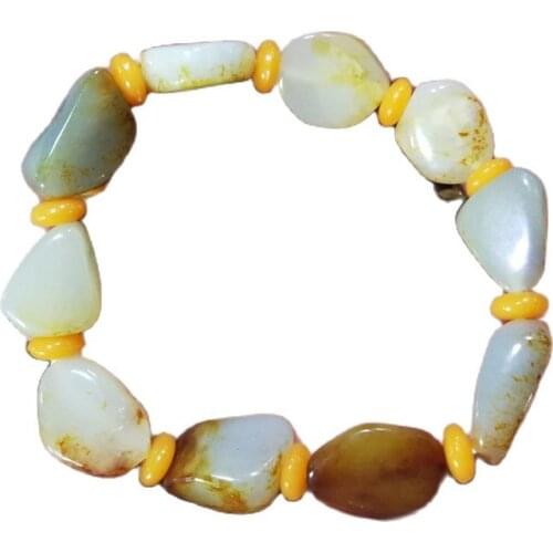 China Natural Hetian Jade Beads Make Bracelet Strings