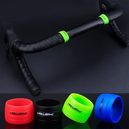 RISK Cycling Handlebar Tape Fixing Protective Silica Rubber Ring Anti-Skip Plugs For Bar Tape Waterproof Wear Resistant
