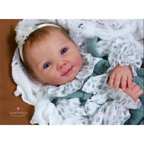 NPK 21inch Reborn supply Doll kit Fleur Sweet face Fresh color soft vinyl kit