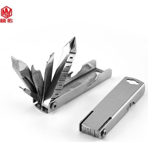 Outdoor Emergency Repair Small Tool EDC Multi-function Tool Screwdriver Wrench Corkscrew