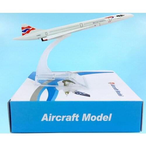 1:400 Scale Concorde British Airline Supersonic Speed Airplane Model Base Alloy Aircraft Plane Display Adult Toy Airliner Gift