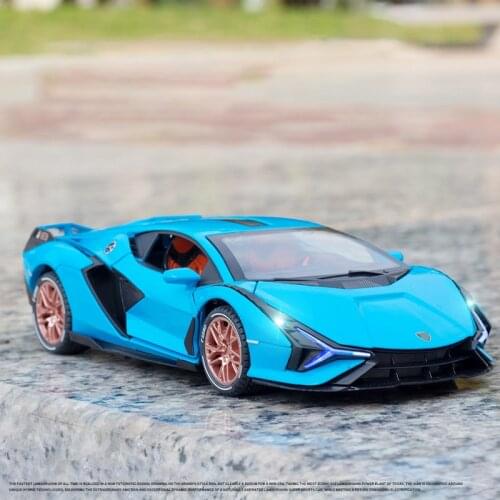 2021 NEW 1:24 Lamborghini Sian FKP37 sports car simulation alloy car model crafts decoration collection toy tools gift