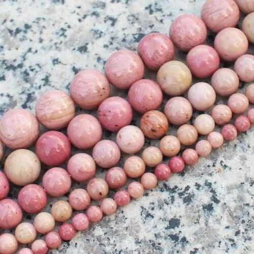 Wholesale Natural Pink Rhodonite 4,6,8,10,12mm Round Loose Beads 15"/38cm,For DIY Jewelry Making !Mixed wholesale for all items