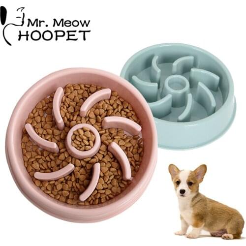 Hoopet Plastic Dog Bowl Cat Feeding Bowl Anti-slip Pet Daily Supplies Tasteless non-toxic Product